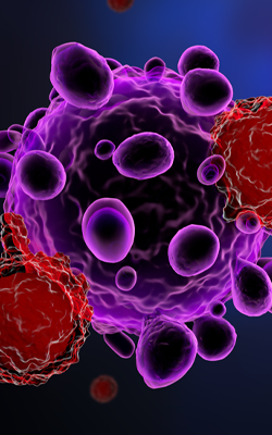 A digital illustration of a CAR T cell